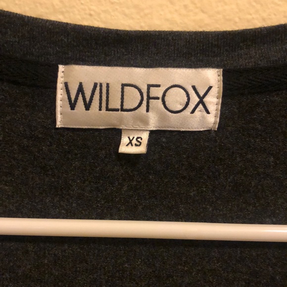 WILDFOX Polka Dot V-neck Sweatshirt - Picture 3 of 6